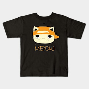 Meow funny cat, funny cat Kids T-Shirt